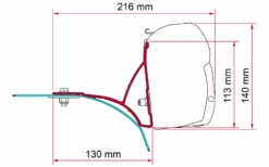 Fiamma Kit Ducato Roof Rack Markisenhalterung