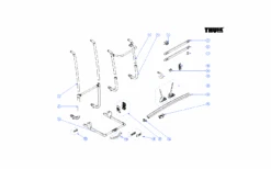 Thule Schiene Gebogen Für Fahrradträger Excellent LV / SV / G2 Schwarz - Thule Ersatzteilnummer 1500603216
