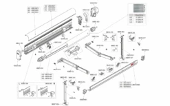 Fiamma Kit Innere Halterung Rechts Für Markise F45L 450-550 / ZIP F45L 400-450 - Fiamma Ersatzteilnummer 98655-585
