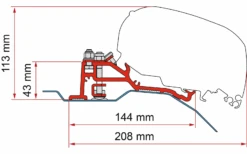 Fiamma Adapter Kit Ducato H2 Skyroof Für F80 Markisen
