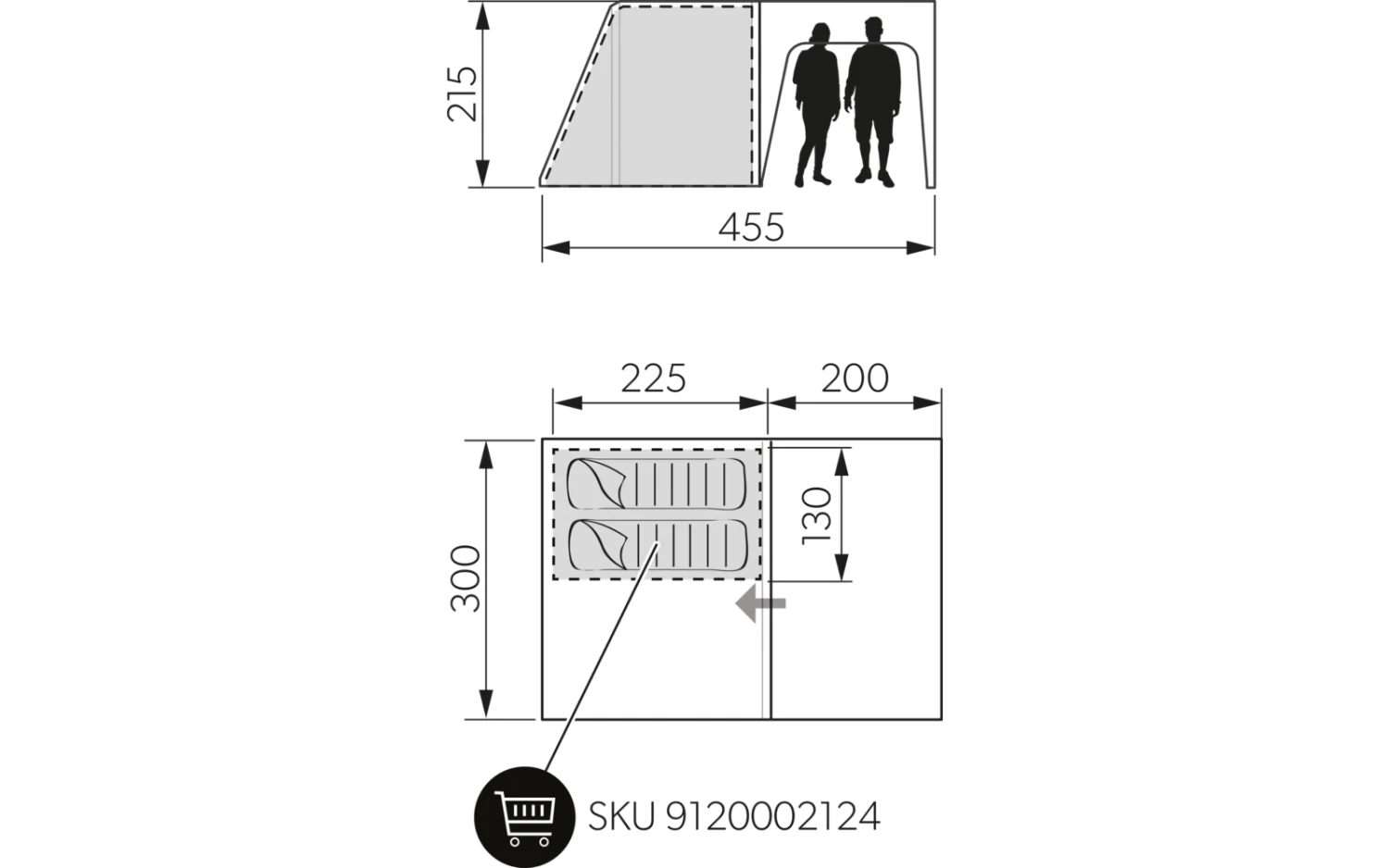 Dometic Santorini FTK 2X4 Innenzelt Schlafbereich Für 2 Personen 2 Dometic Santorini FTK 2X4 Innenzelt Schlafbereich Für 2 Personen – Bild 2