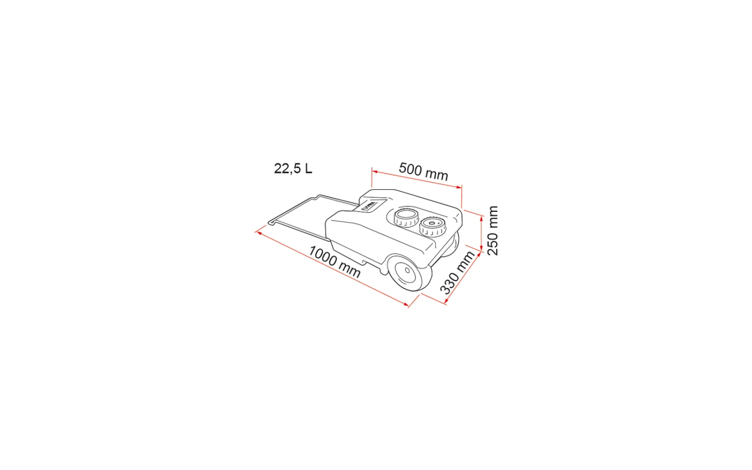 Fiamma Mobiler Frischwassertank Roll-Tank 23F Volumen 22,5 Liter 2 Fiamma Mobiler Frischwassertank Roll-Tank 23F Volumen 22,5 Liter – Bild 2