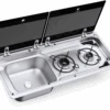 Dometic MO 9722 Kochfeld 2-flammig Mit Spüle Und Glasdeckel 760 X 325 Mm