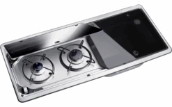 Dometic MO 9722 Kochfeld 2-flammig Mit Spüle Und Glasdeckel 760 X 325 Mm -Berger Camping Geschaft 1403158 7975417