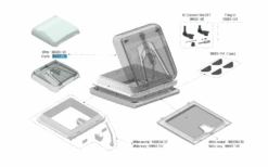 Fiamma Ersatzhaube Passend Für Dachhaube Vent 28 F - Farbe Crystal Fiamma Ersatzteilnummer 98683-136
