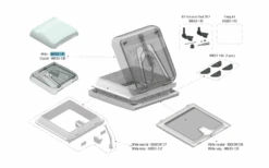 Fiamma Ersatzhaube Passend Für Dachhaube Vent 28 F - Farbe White Fiamma Ersatzteilnummer 98683-141